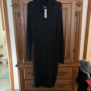Apt. 9 Black Long Sleeve Knit Dress